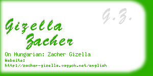 gizella zacher business card